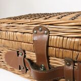 Pannier malle osier ensemble pique-nique