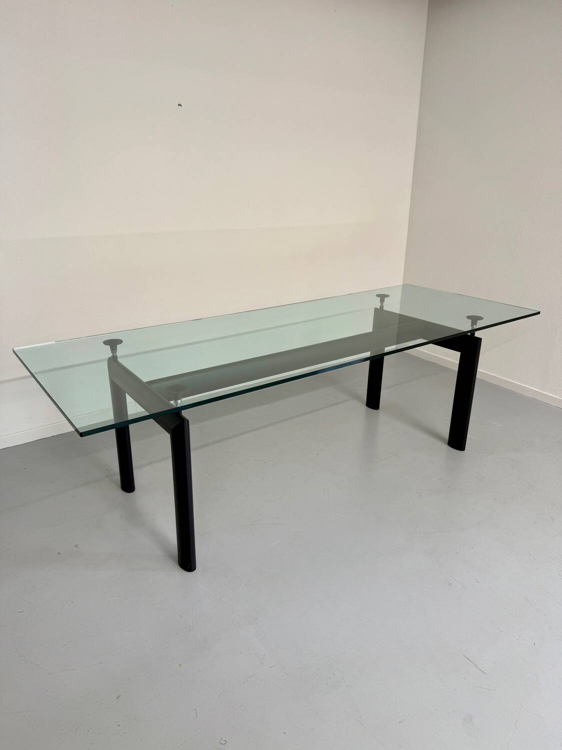 Le Corbusier Cassina LC6 vintage glass dining table