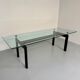 Le Corbusier Cassina LC6 vintage glass dining table