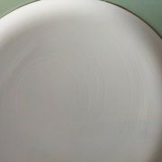 6 flat plates Villeroy & Boch Mettlach celadon green and vintage gold 1960s