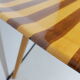Table low Italian 1950, on the walnut and Sycamore