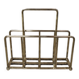 Vintage modernist brass magazine rack 1940
