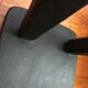 Japanese style wooden stool with burnt wood finish shou-sugi-ban