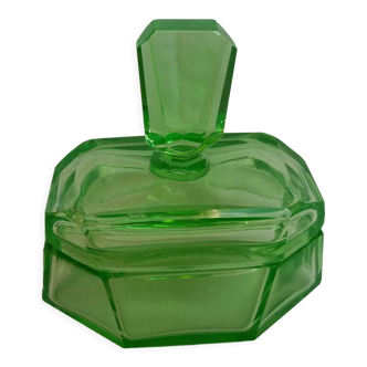 Green glass box Czechoslovakia