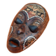 Masque à suspendre  Africain / Tribal  Bois sculpté incrusté de nacre
