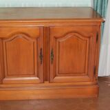Louis Philippe style cherry wood bar buffet, 1980s
