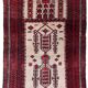 Vintage carpet Afghan Balucch rug 86cm x 129cm 1910s