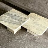 Marble nesting coffee tables, 1960s, France