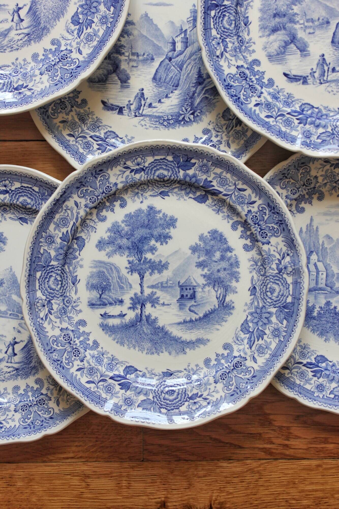 12 dessert plates in earthenware "Burgenland" Villeroy and vintage Boch