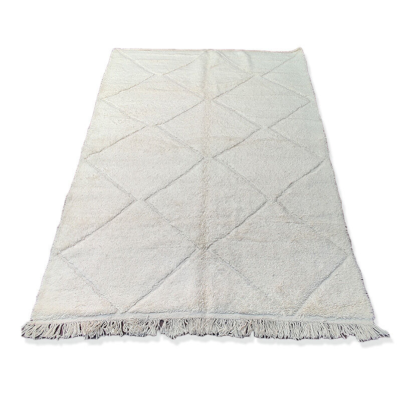 Large Berber carpet Béni Ouarain White