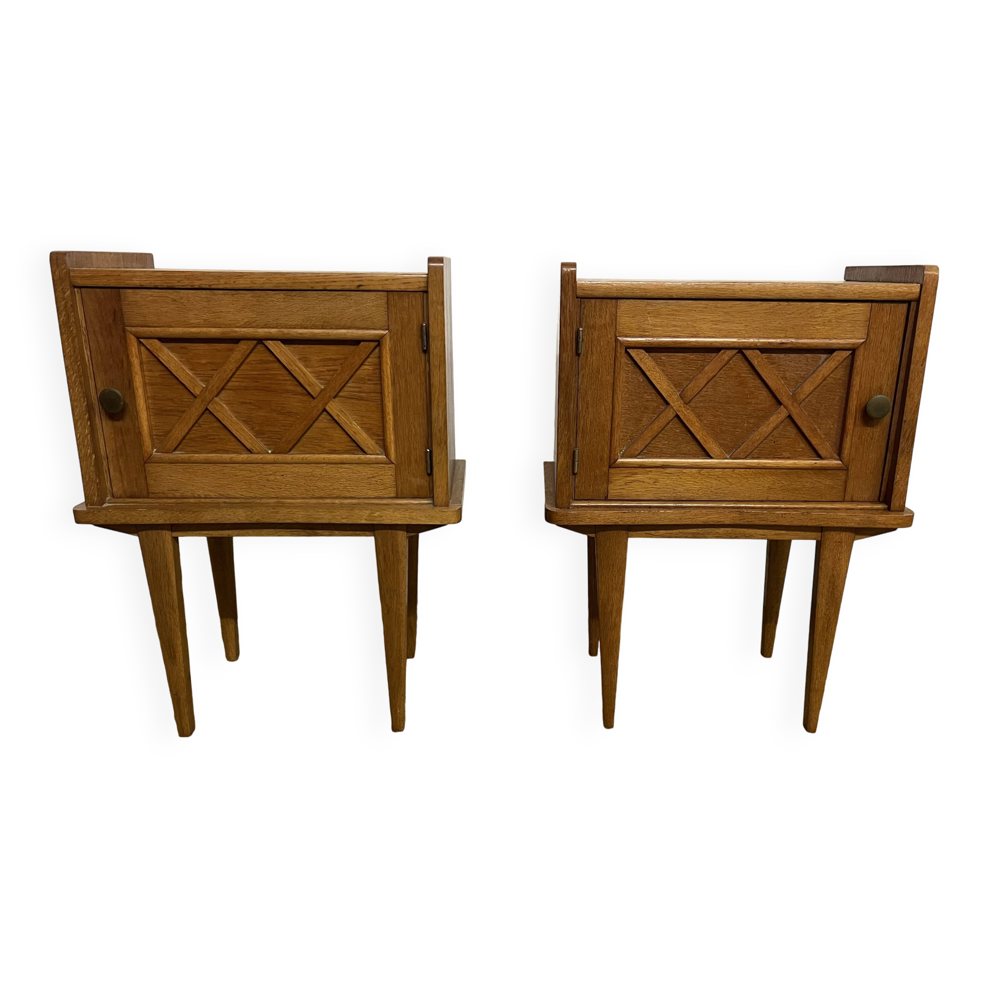 Pair of Vintage Bedside Tables Scandinavian Style 50s Vintage
