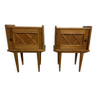 Paire de Chevets Vintage style scandinave année 50 Vintage