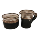 Ceramic set consisting of a sugar bowl and a milk jug from Finns keramik Denmark.
