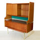 Scandinavian sideboard in solid teak wood and brass, 1950s Swedish vintage
