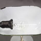 1940s Art Deco Nickel Banker Table Lamp, Czechoslovakia