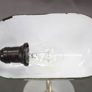 1940s Art Deco Nickel Banker Table Lamp, Czechoslovakia