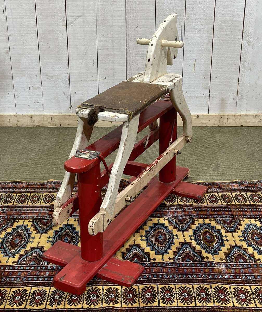 1950s wooden English rocking horse
