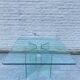 Table basse carrée en verre par Peter Gyzchy 1970