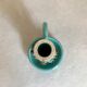 Pied de lampe ou bougeoir Accolay à décor de boules, émail bleu turquoise et brun, vers 1960-1970.