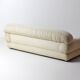 Luxurious plush 3-seater sofa in vanilla fabric, Italy 1970s