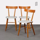 Set of 3 vintage chairs published by Ton, 1960