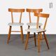 Suite de 3 chaises vintage éditée par Ton, 1960