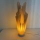 Lampe  vintage 1970 Athéna Georgia Jacob drapée saumonée - 50 cm