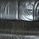 Vintage black leather sofa