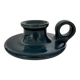 XL blue stoneware candlestick