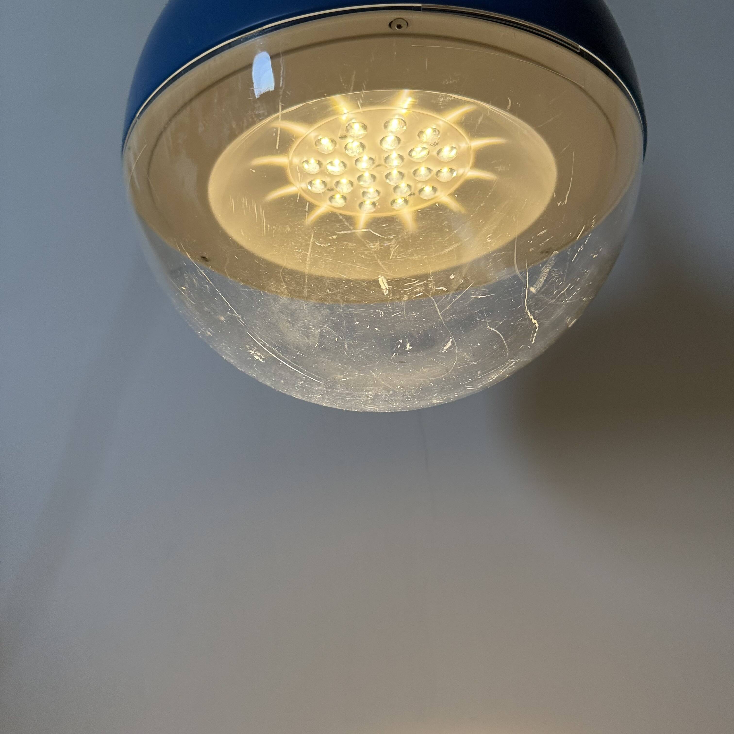 Vintage Space Age Blue Ceiling Lamp Väster by Knut Hagberg for Ikea, Sweden