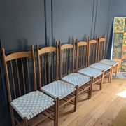 Rare ensemble de six chaises modele"Racine" de Roche Bobois.