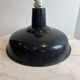 Industrial suspension in black enamelled sheet metal - workshop lampshade