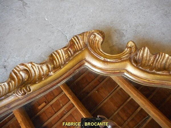 Miroir cadre en bois dore louis XV