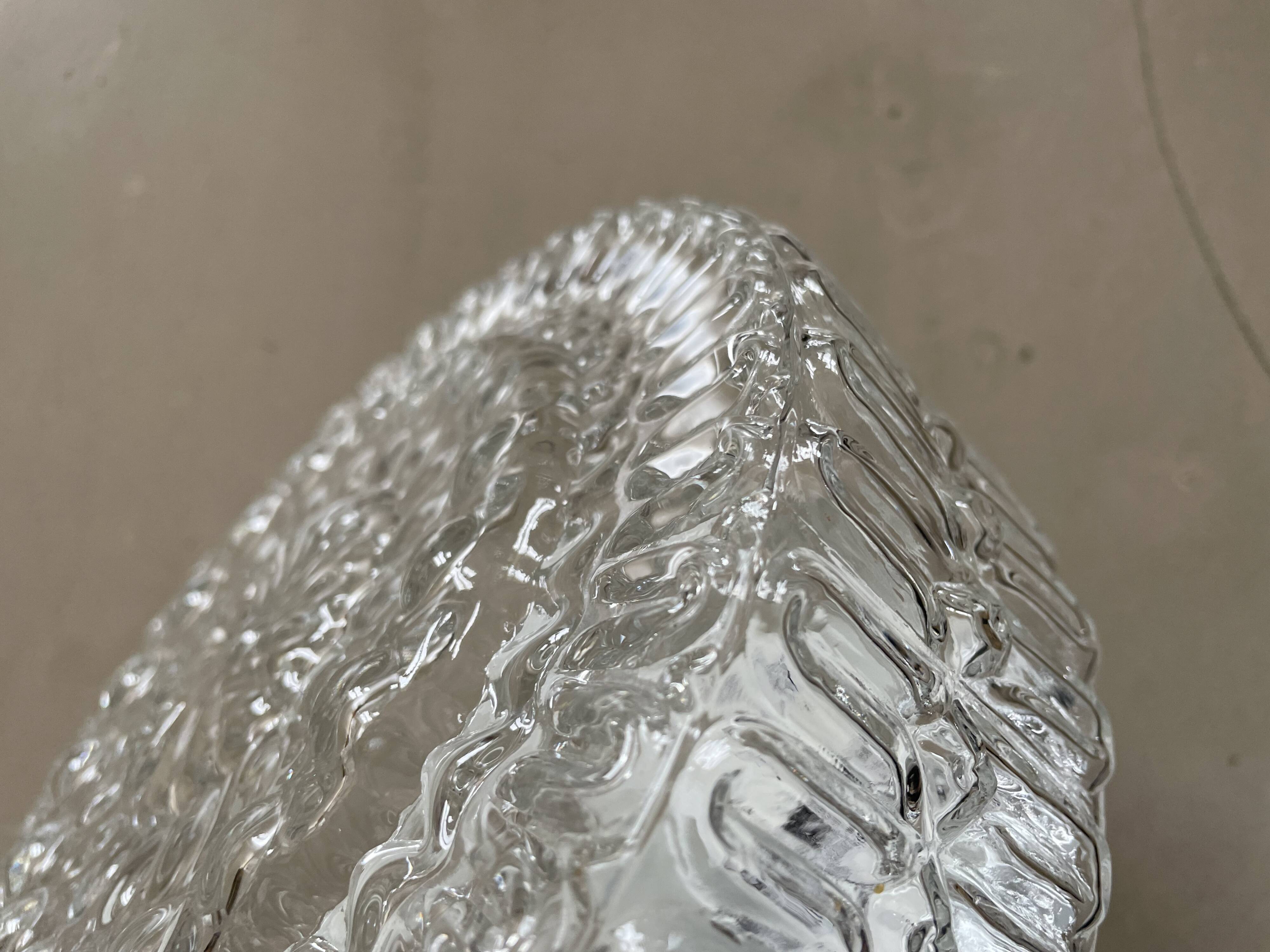 Plafonnier en verre vintage
