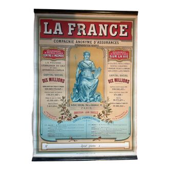 Poster la france assurance 1900