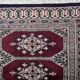 Tapis vintage ouzbek Boukhara fait main en laine – 55 x 65 cm – Années 1970