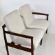 Beautiful vintage double sofa bench from the 70s - ivory boucle