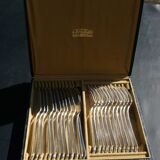 12 CHRISTOFLE Fish Cutlery Sets, CHEVRONS Art Deco model
