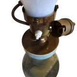 Celadon lamp with opaline 2 lights