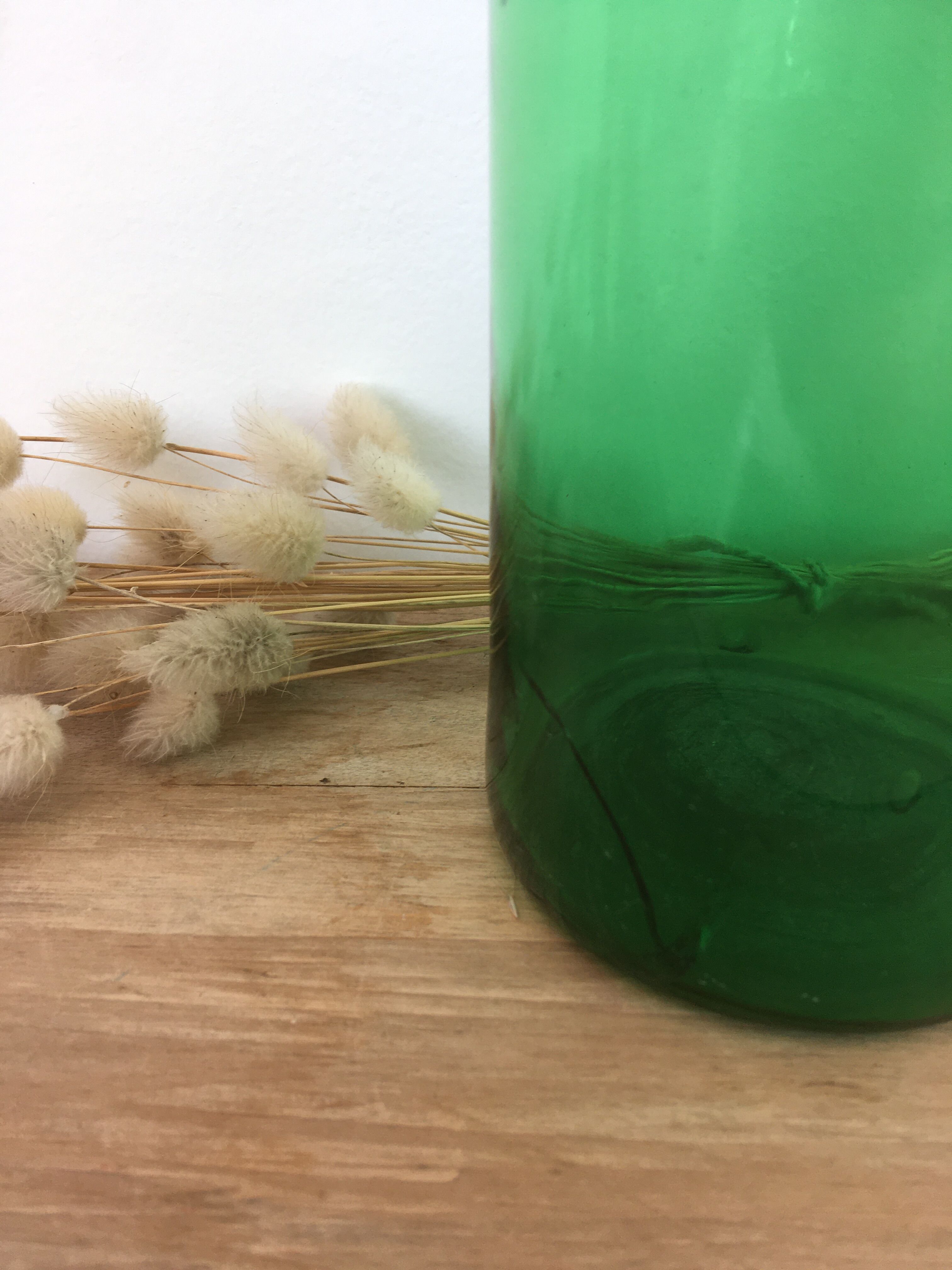 Green glass apothecary jar