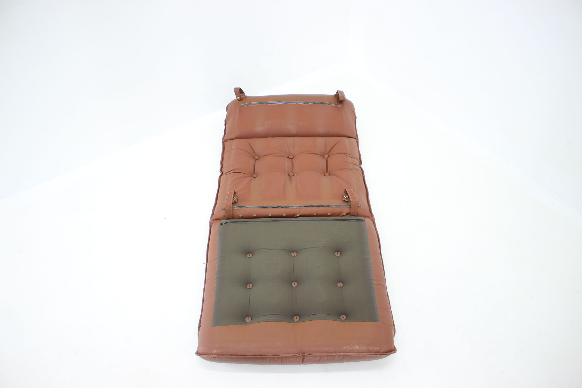 1960s adjustable leather armchair by Genega Mobler, Denmark