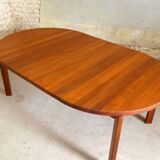 Danish solid teak dining table, 1960s
