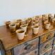 Lot of 30 terracotta pots circa 1930 graineterie