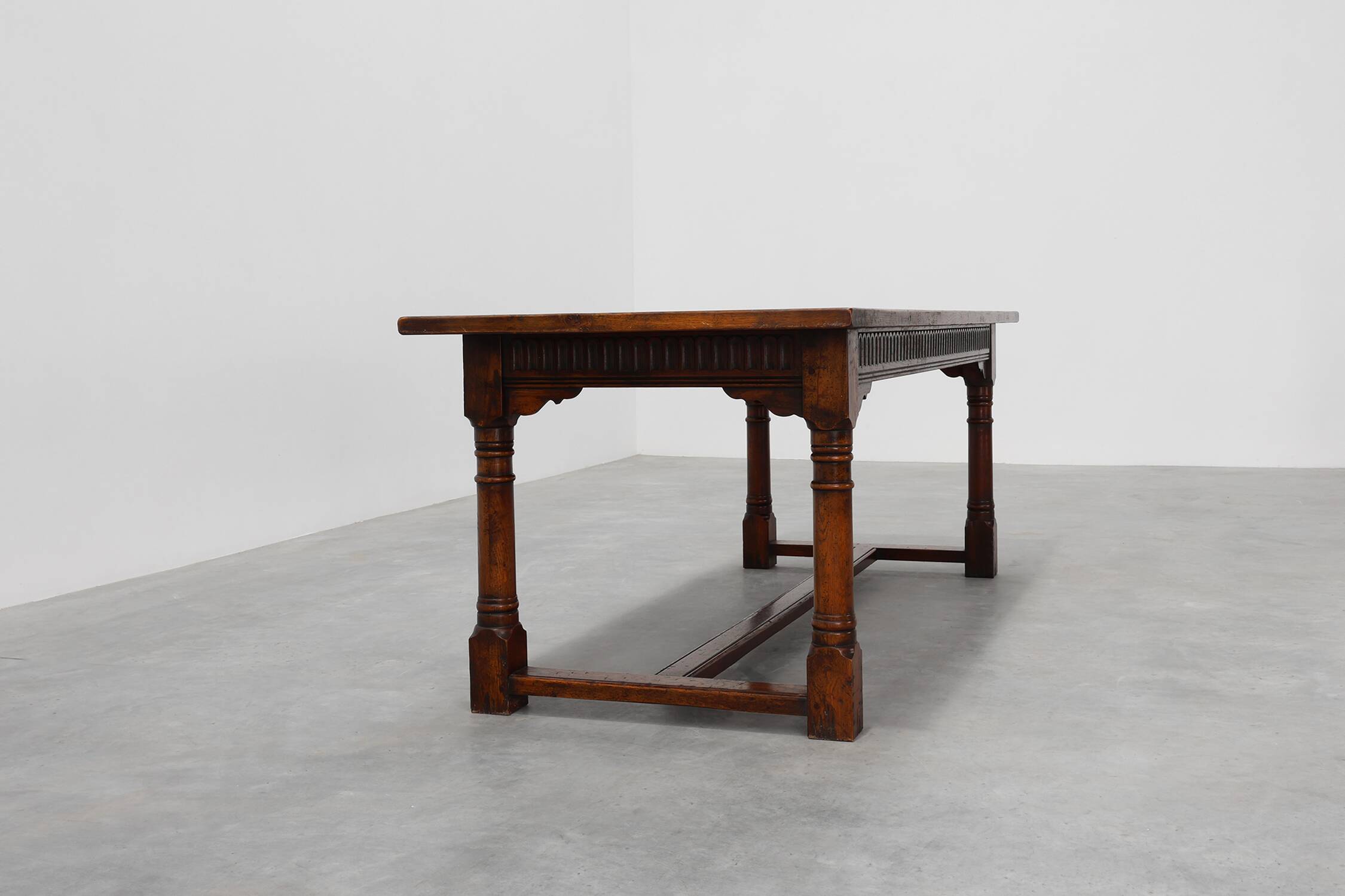 19th-Century French Provincial Oak Dining Table