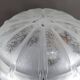Important Art Deco Wrought Iron Lamp with Starry Glass Dome, c. 1930