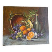 Still life plums fruits