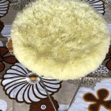 Set of 2 vintage yellow and red moumoute stools 1970