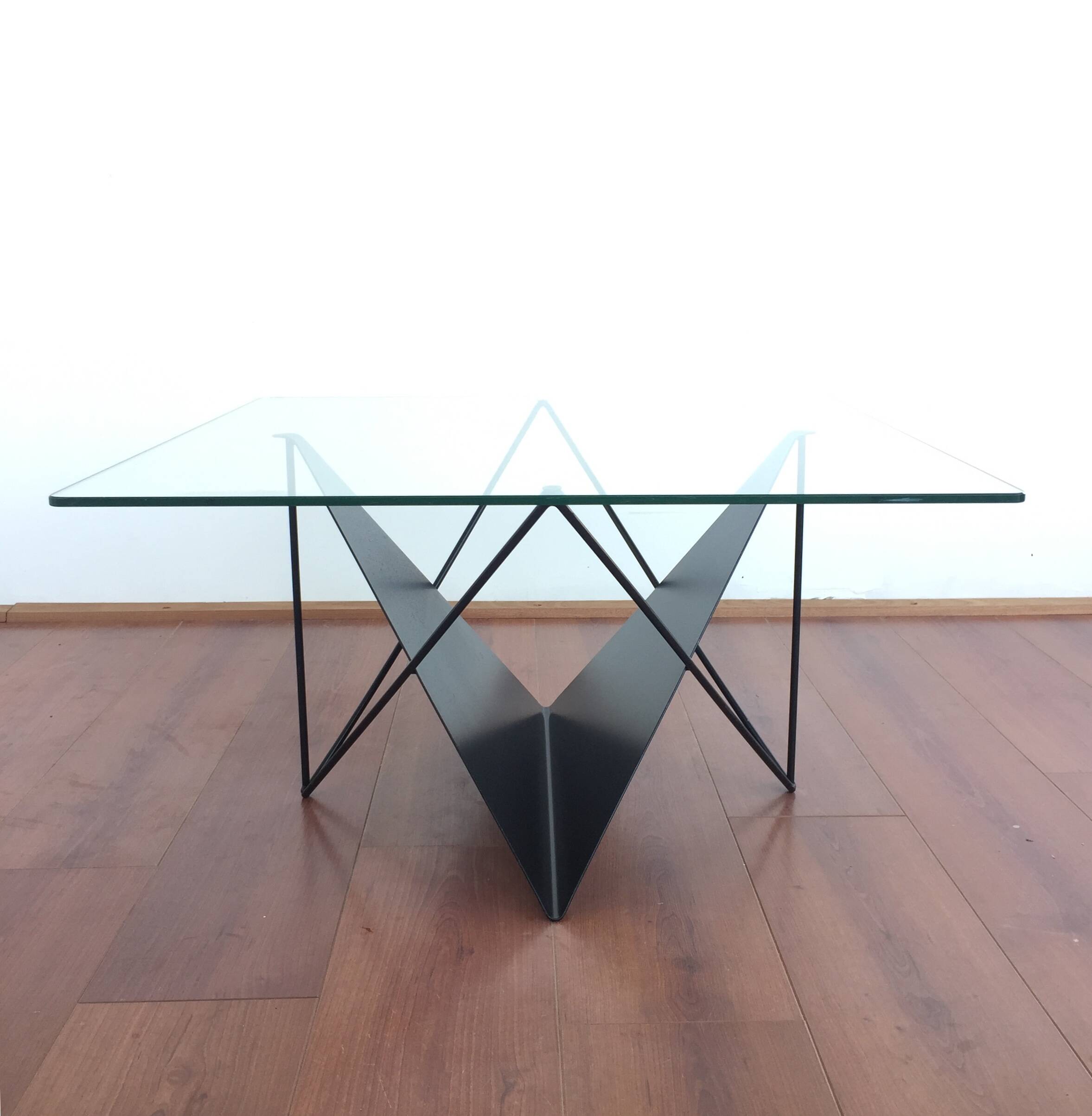 postmodern Dutch design metal coffee table from the 80s or 90s