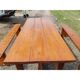 Table de ferme campagnarde en chêne et pin + 2 bancs