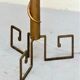 Floor lamp in hammered brass and gilded metal with reptilian decoration - Vintage from the 4s to